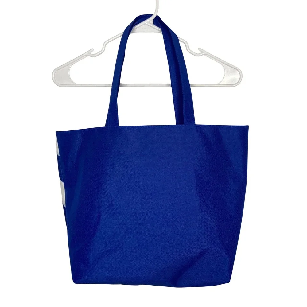 Lancôme Paris Blue White Striped Tote Bag Beach Travel‎ Shopper Graphic